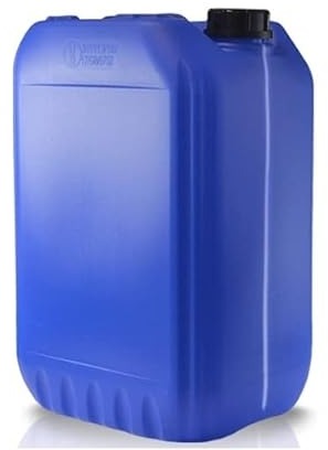 25L JERRY CAN | UN Approved Stackable Bottle Container + Tamper Evident Cap | Perfect for Storage of Potable Water Liquids Waste | Food Grade BLUE