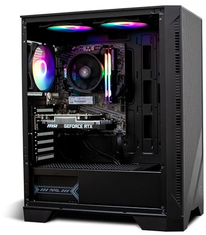 NSX GAMING PC Tomcat, AMD Ryzen 5500, RTX 3050, 16GB RAM Ddr4 3600, 512GB NVME M.2, W11, WiFi Ready, Peripherals Included & 1 Year Warranty