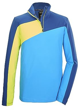 killtec Herren Funktionsshirt mit Stehkragen und Reißverschluss KSW 65 MN LS SHRT, himmelblau, S, 39728-000