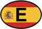 Mon Blason Sticker Logo Voiture Espagne Drapeau Ovale 10x6,8cm