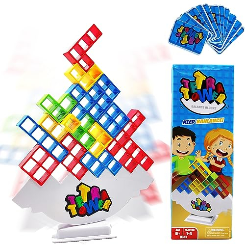 Yoirzit Tetris Tower, Tetra Tower Spiel Schaukelstapel Hoch Kinder Balance Spielzeug Stapelblöcke, Stapelspielzeug für Kinder und Erwachsene, Tetra Balance Spiel für Familienspiele, Partys, Reisen