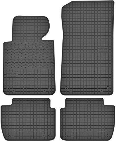 Maßgefertigte Auto Gummimatten, kompatibel mit BMW 3 E46 von 1998 bis 2005-4 teilige Gummifußmatten Set, Geruchlos & Abriebfest, Hochwertige Fußmatte Auto Accessoires