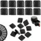 20Pcs Air Fryer Rubber Bumpers Air Fryer Accessories for Air Fryer Tray Replacement Part Air Fryer Rubber Feet Tower Air Fryer Spare Parts Protect Your Home Appliances(Black)