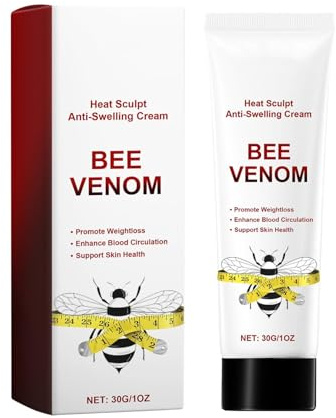 Bienengift Schlankheitscreme, Bienengift Slimming Creme, Anti Cellulite Creme, schnelle Fettverbrennungscreme Ingwer heiße Creme für Bauchbauchschenkel und Gesäß (30g)