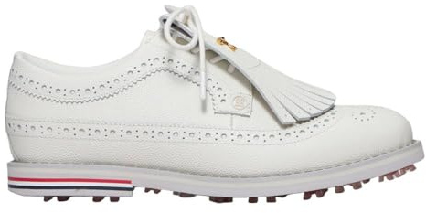 GFORE Women's Gallivanter Longwing Leather Golf Shoes Sneaker, Snow, 7.5