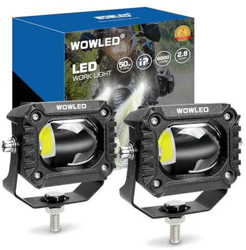WOWLED 2 Pack LED Spot Lights Foglights 12V 24V