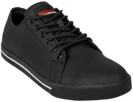 Slipbuster Safety Sneaker - Black Matte Microfibre (Recycled) (Size 43)