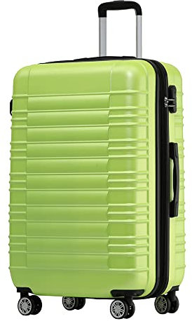 BEIBYE Reisekoffer 2088 Hartschalekoffer Gepäck Koffer Trolley Größe L in 14 Farben (Grün)