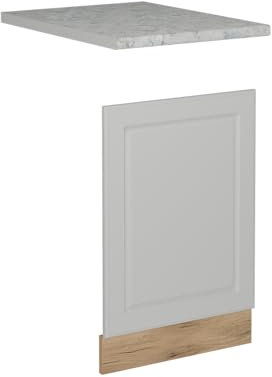 Vicco Frontal para lavavajillas R-Line, Blanco casa de Campo, 45 cm, ET Mármol