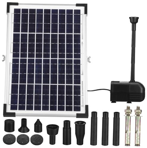 YARNOW 12w Pompe Fontaine Solaire Ajustable pour Bassin Jardin Extérieur Installation Facile Pompe Eau Fontaine Jardin Robuste pour Bassin Préformé