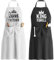 Sertay 2 Stücke Paar Geschenk Schürze, Schürze Damen, Schürze Geschenk, Schürze Kochschürze, Verstellbar Kochschürze, Küchen Schürze Lustige, Für Zu Hause Oder Im Freien Grillen, Backen, Kochen