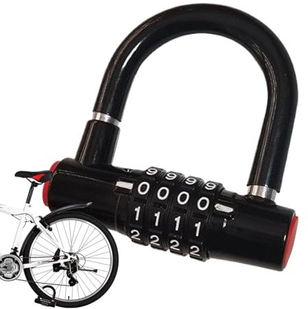 Cadenas à code en U - Système de protection robuste - 8,7 x 8,5 cm - Pour scooter, moto, garage