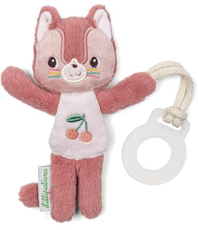 Lilliputiens – Plüsch-Schnullerhalter für Babys – Leuchtet im Dunkeln – Beruhigender Begleiter – Jeanne, die Katze – Leuchtendes Plüschtier – Zum Beruhigen von Babys – 16 cm – Ab Geburt – 83592