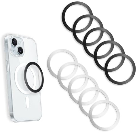 LXUEJIE 10 Stück Metallringe Aufkleber Selbstklebend Metallplatte Handy | Kompatibel mit Magnetischem Ladegerät Magnetring Handy Ring für Kfz Magnetische Handyhalter Auto Handyhalterung