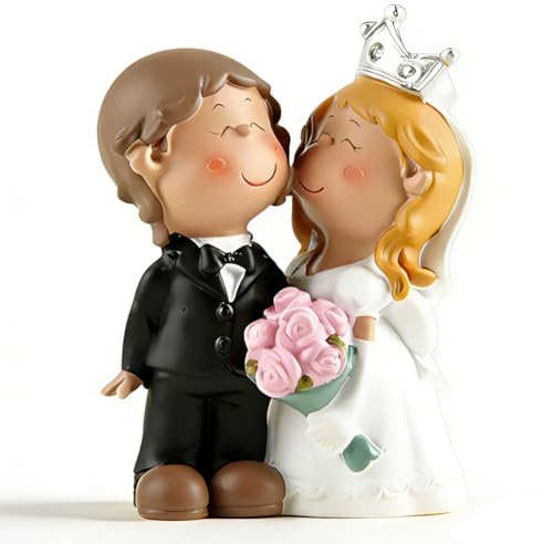 Decorazioni Torta Matrimonio JynxtoyZeal Cake Topper Matrimonio Statuine Sposi Coppia di Sposi per Torta Decorazioni Torta Nuziale San Valentino