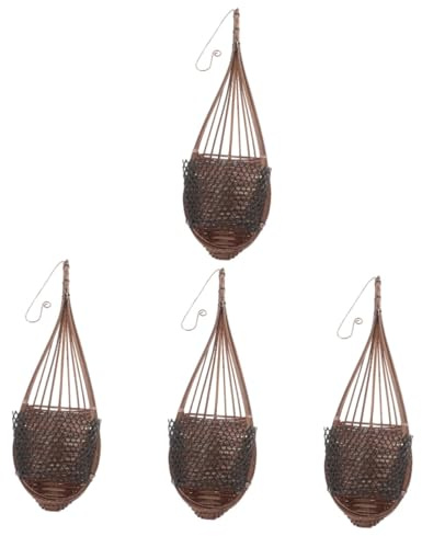 UPKOCH Mural Bambou Pot De Fleurs Tissé Main Panier De Fleurs Pour Plantes Petites