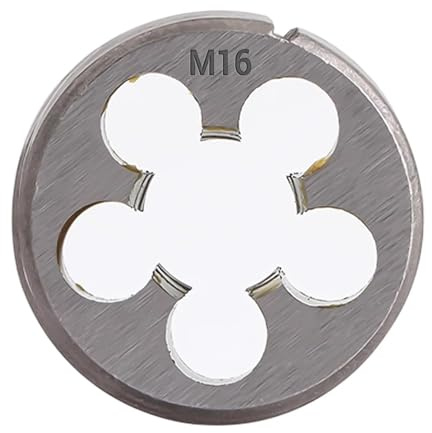 MOUMOUTEN 1Pcs Terraja Métrica Redonda M16x2,0mm Acero Aleado Derecha | Herramienta de Roscado para Mecanizado, Reparación y Corte de Tornillos
