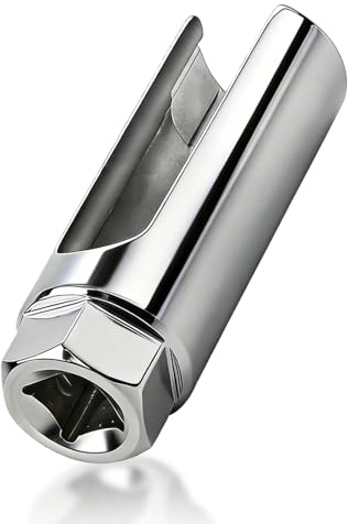 GIONAR 22mm Douille pour Capteur D'oxygène, 1/2 Quare Drive, en Acier au Chrome-Vanadium avec Découpe Latérale, Douille pour Sonde Lambda, pour Les capteurs d'oxygène chauffés/Non chauffés