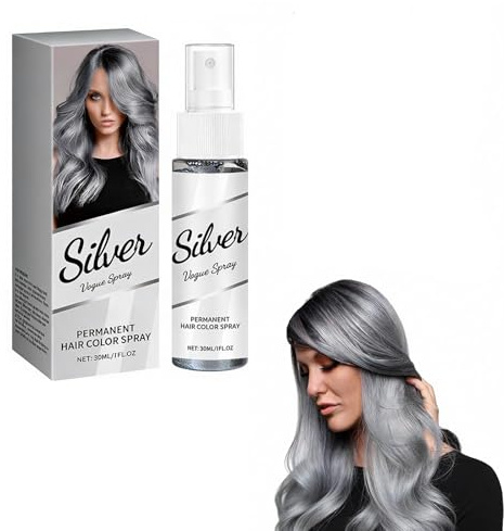 Glow Grey Silver Hair Toning Spray – Pflanzliche Formel For Dauerhafte Farbauffrischung, Nährende Graue Haarpflege Und Lebendigen Glanz