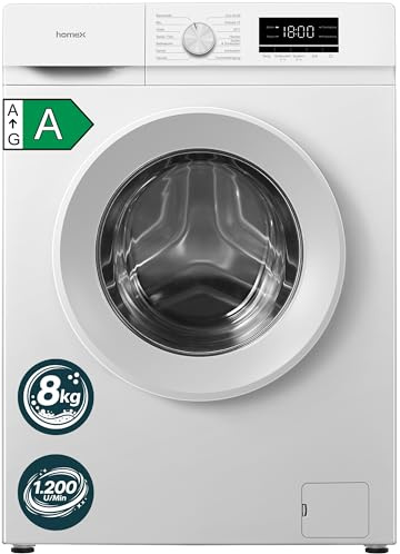 homeX WF812K1A-W Waschmaschine 8kg Frontlader 1.200 U/Min 45 cm Tiefe