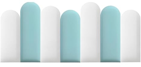 Panneaux muraux rembourrés, Panneaux muraux auto-adhésifs 3D multicolores, 80-240cm, for tête de lit, décoration murale chambre à coucher(Blue,180cm)