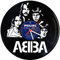 GRAVURZEILE Wanduhr aus Vinyl - ABBA Upcycling Design - Handmade Vintage-Uhr - Wanddekoration im Retro-Design für Musikfans - Geschenk für Sie & Ihn - Made in Germany