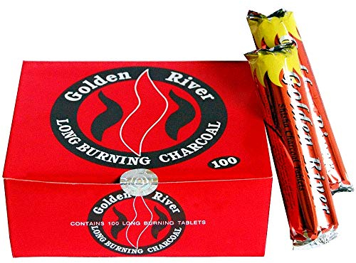 Carbon Para shisha , cachimba, Golden river. 33mms. 100 carbones.