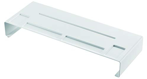 Yamazaki 3305 TOWER Monitorständer, weiß, Stahl, minimalistisch, 59 x 24 x 8 cm