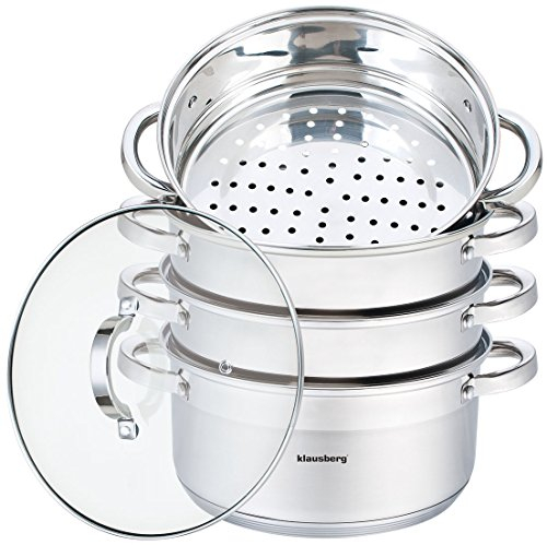 Klausberg Kochtopf, Edelstahl, Silber, One Size (5 Elemente)