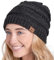 Tough Headwear Damen-Wintermütze - Warme, Grobe Zopfmustermütze für Kaltes Wetter - Schwarz, Grau