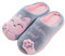 Rojeam Lindo Gato Pantuflas Caliente Pantuflas Suave Peluche Novedad Animal Pantuflas,Gris,39/40 EU(Tamaño Del Fabricante 40/41)