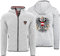 Hoamatkult Österreich Jacke mit Kapuze Herren - Strickfleece (X-Large, Grau-Meliert)