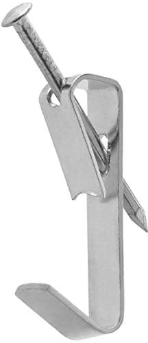 ANCIRS 60 Pack Small Picture Hangers Framing Wall Heavy Mirror Hook Drywall Photos Holder with Nail 20 lbs, Silver Finish