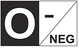 Akachafactory Aufkleber Sticker Auto Motorrad Fahne Flagge flaggen Blutgruppe O- O negativ