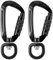 Lixada 4KN Moschettone Girevole Forma D 360° Ruotabile Portatile Piccolo Moschettone Spinner Blocco Automatico per L'arrampicata Campeggio Guinzaglio per Animali Domestici Amaca 2 Pezzi