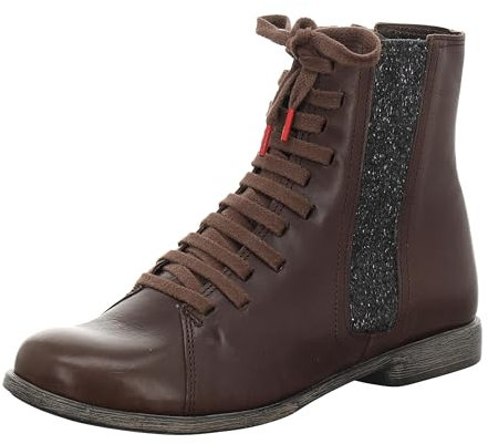 THINK! Damen AGRAT chromfrei gegerbte nachhaltige Stiefelette, 3000 Smoke, 39.5 EU