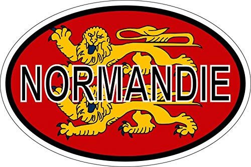 Akachafactory Sticker Aufkleber Nationalitätenkennzeichen Flagge Fahne Normandie