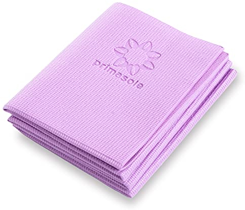Primasole Faltbare Yoga-Reise-Pilates-Matte, faltbar, einfach zu transportieren, für den Strand, Park, Reisen, Picknicks, 4 mm dick, Quarz, lila Farbe PSS91NH049A