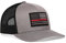 HAKA Thin Red Line Trucker-Mütze mit amerikanischer Flagge, für Damen und Herren, Netzstoff, verstellbare Snapback-Baseballkappe, Golfmütze, Grau/Schwarz, Einheitsgröße