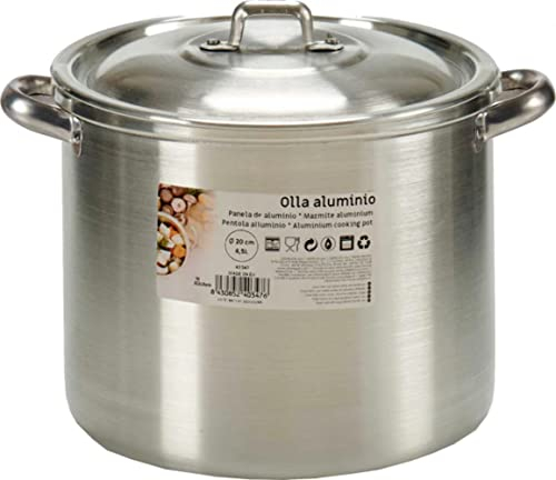 BigBuy Home S3602013 Marmite de cuisson lente en aluminium, 22 x 18 x 26 cm, matériaux variés, multicolore