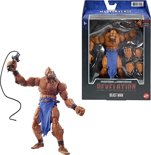Masters of the Universe GYV16 - Masterverse Revelation Beast Man Actionfigur, ca. 18 cm groß, Figuren zum Spielen und Sammeln, Spielzeug ab 6 Jahren