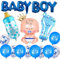 Babyparty Deko Junge, Baby Shower Dekoratione Jungen, It's A Boy Luftballons Blau, Baby Dusche Party Deko, XXL Folienballon als Geschenk zur Geburt eines Jungen …