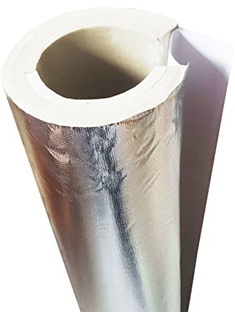 TRGCJGH Steam Pipe Thermal Insulation Pipe Casing, Boiler Thermal Insulation Rock Wool Glass Wool,3.5 * 1.2in
