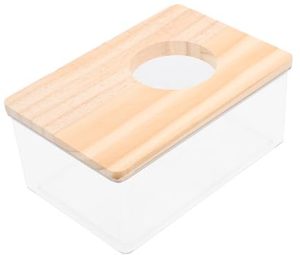 UKCOCO 1stück Hamster Sandbad Box Deckel Transparentes Design Für Zwerghamster Leicht Zu Reinigen Sicheres Bad Für Kleine Haustiere Einfach Zu Beobachten
