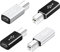 YACSEJAO USB C to USB B Adapter 4-Pack USB C Female to Printer Male Converter Adapter Compatible with MIDI，Printers，Electric Piano and Synthesizers Devices