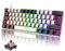 ZIYOU LANG T61 Portable 60% Gaming Mechanische Tastaturen mit Rote Schalter,19 Rainbow Light up Keyboard, UK Layout USB-C Kabel Mini Kompakte 62 Tasten Anti-Ghosting für PC Mac PS4 Xbox-Weiß & Schwarz