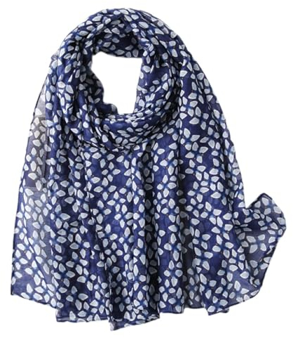 FAIRYGATE Schal Blau Schal Damen Stolen Schultertuch für Frauen Hochzeit Herren Blau Blume Tuch Umschlagtuch Halstuch Damen 4010