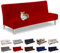 Lydevo Sofabezug ohne Armlehnen 3 Sitzer Sofabettüberzug Stretch Armlehne Sofabettüberzug Sofabezug Armlos Clic Clac Elastisch Couchbezug Futon für Klappcouch ohne Armlehnen，Rot