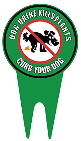 2 Stück Hof-Rasenschild | Hundeurin, Kils, Pflanzen, Rasenschilder für Ihren Hund | Please Be Respectful Lawn Schild – Hundeschilder für Hof