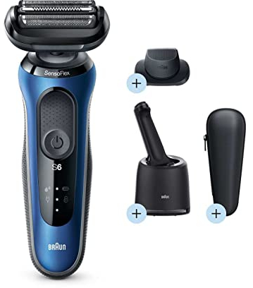 Braun Series 6 60-B7200cc+CCR Foil shaver Trimmer Black Blue
